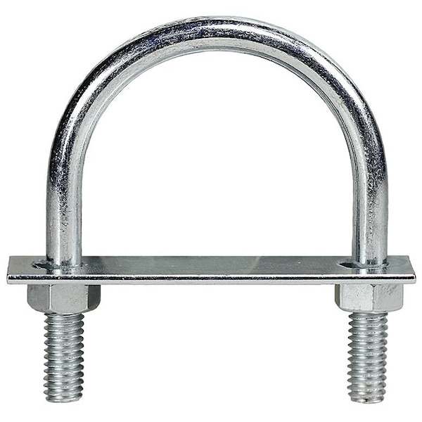U-Bolt, 5/16 in, 1-3/4 in W, 2-11/16 in H, Zinc Plated Carbon Steel, 25 PK